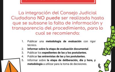 EVALUACIÓN CIUDADANA DE PERSONAS ASPIRANTES A INTEGRAR EL CONSEJO JUDICIAL CIUDADANO (CJC)